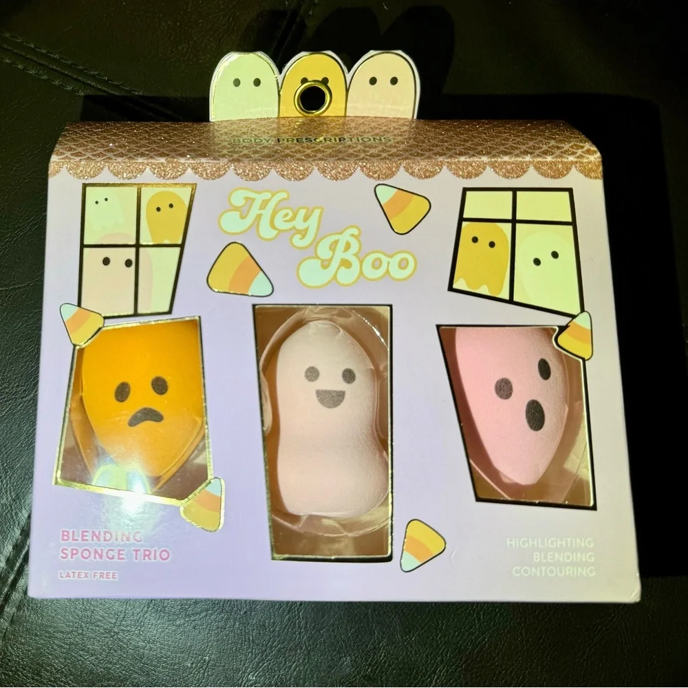 Body Prescription Hey Boo Blending Sponge Trio & 2 Pair Gel Pads Under eye Mask